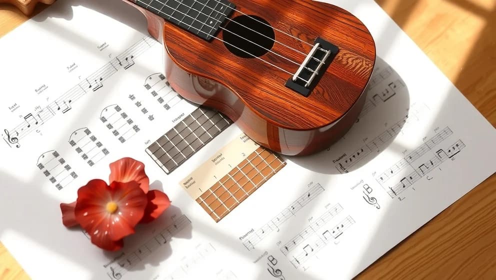 Can't Help Falling in Love ackord på ukulele